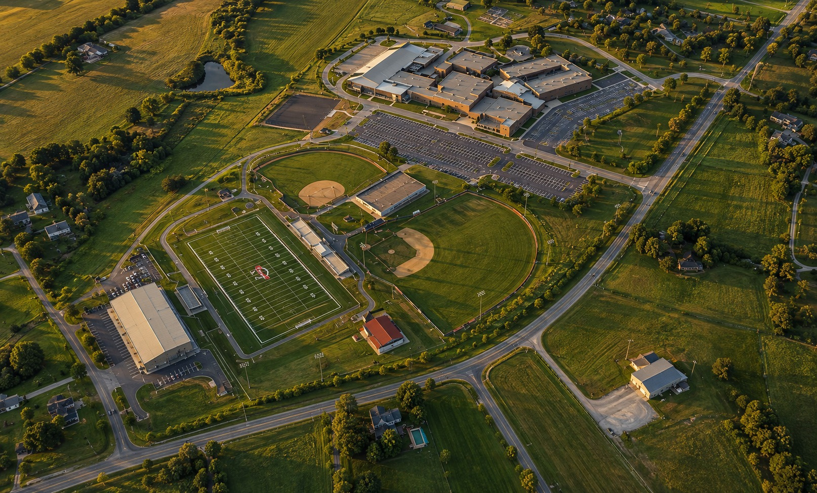 West Jessamine High School from the air